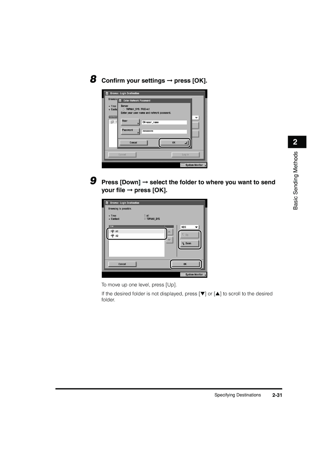 Canon C3200 manual Basic Sending Methods 