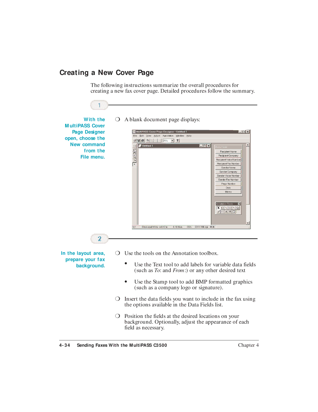 Canon C3500 user manual Creating a New Cover, With, New command From File menu, Background 