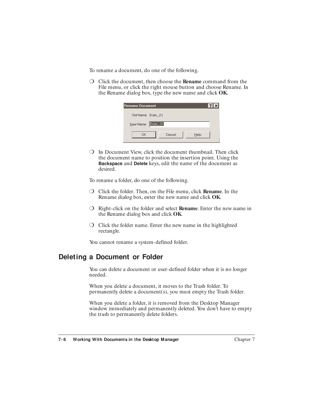 Canon C3500 user manual Deleting a Document or Folder 