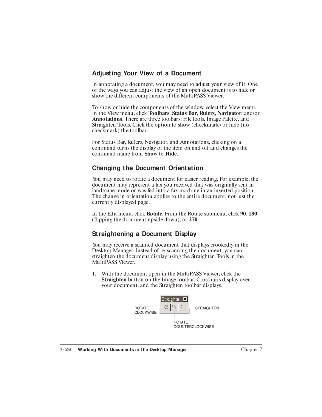 Canon C3500 user manual Adjusting Your View of a Document, Changing the Document Orientation 