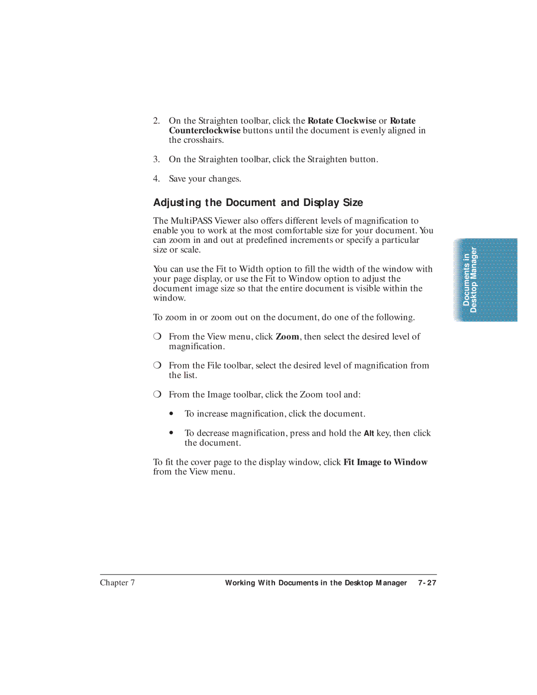 Canon C3500 user manual Adjusting the Document and Display Size 