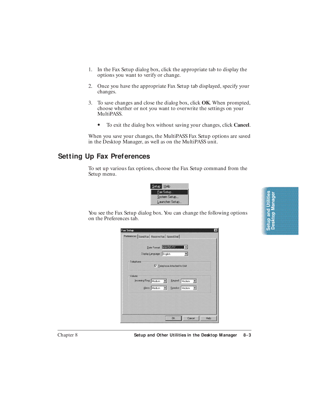 Canon C3500 user manual Setting Up Fax Preferences 