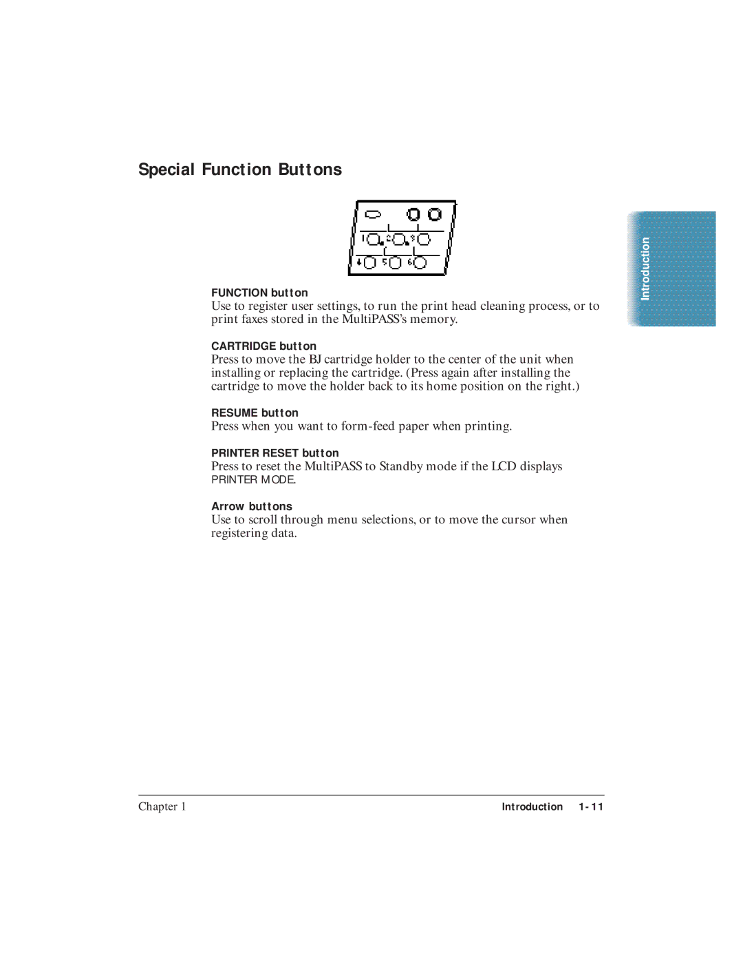 Canon C3500 user manual Special Function Buttons, Arrow buttons 