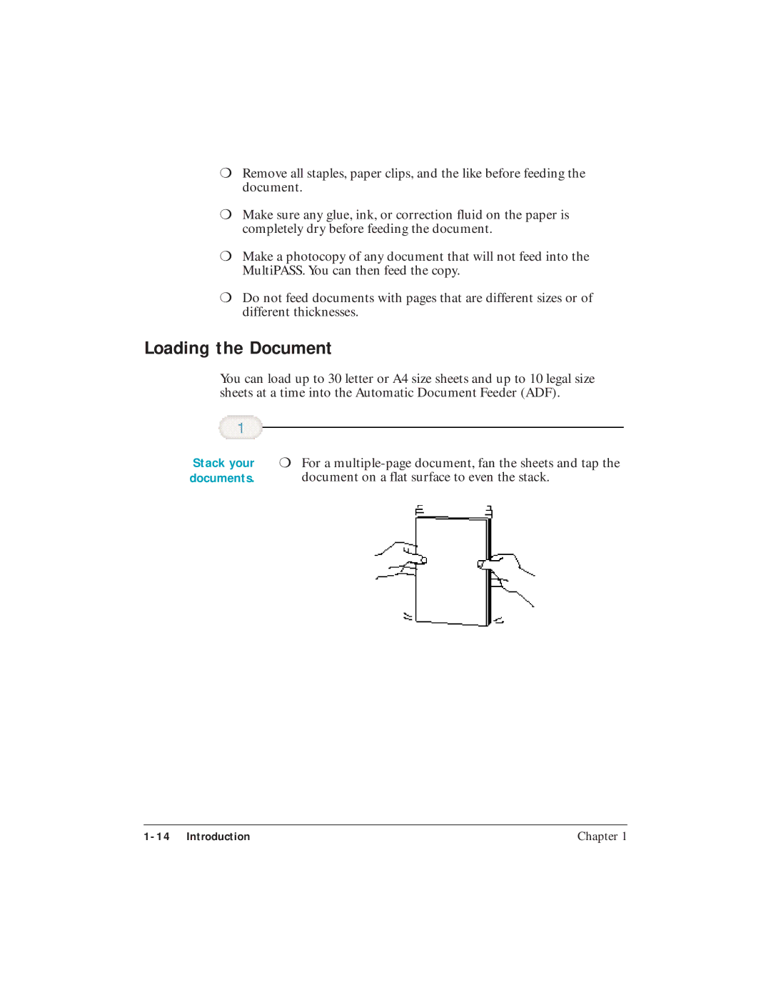 Canon C3500 user manual Loading the Document 