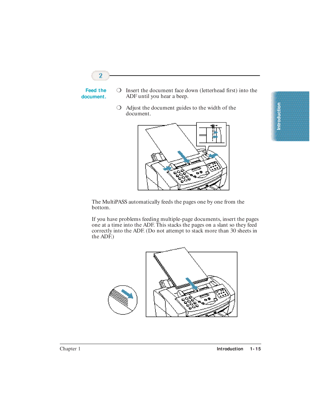 Canon C3500 user manual Feed the document 