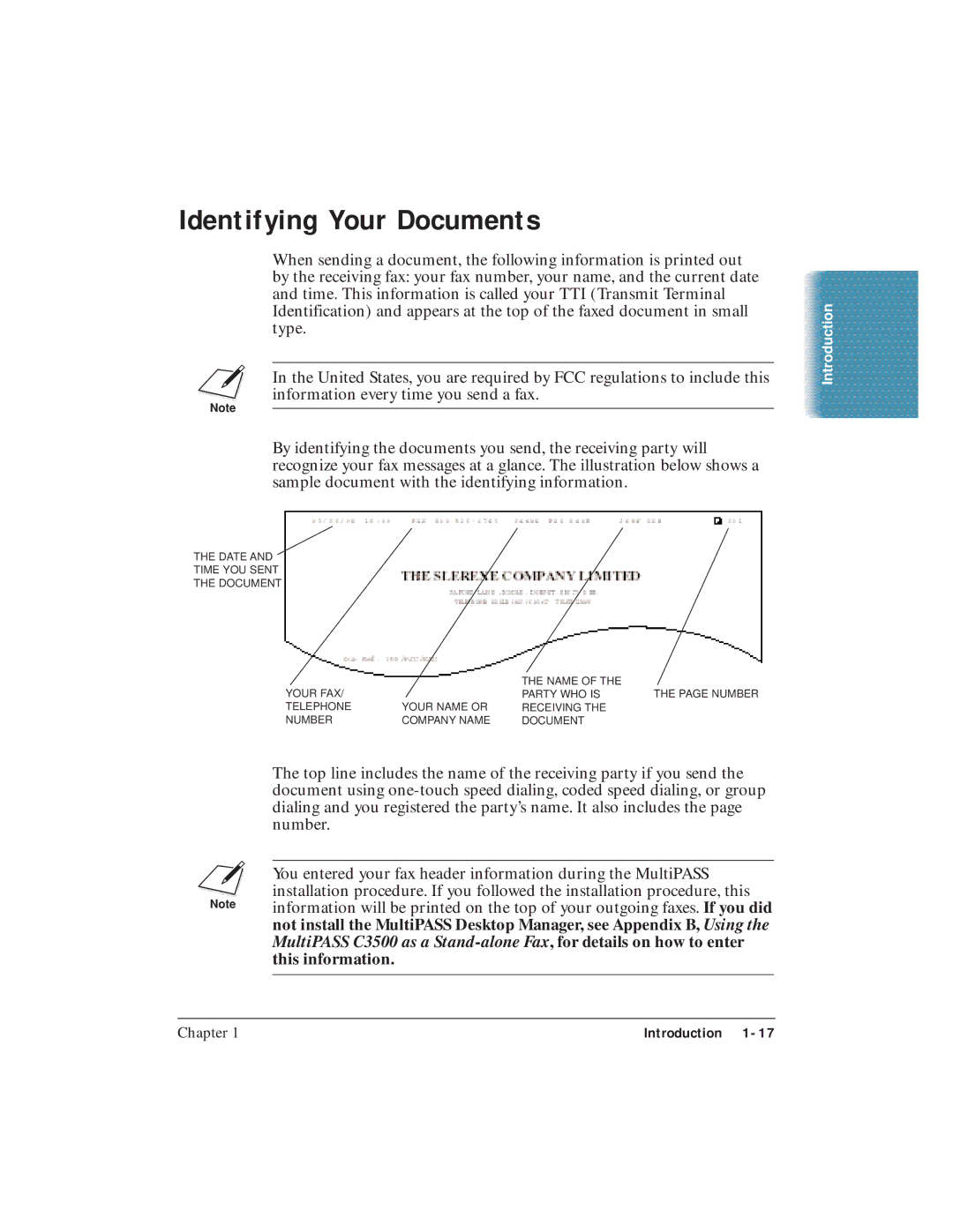 Canon C3500 user manual Identifying Your Documents 