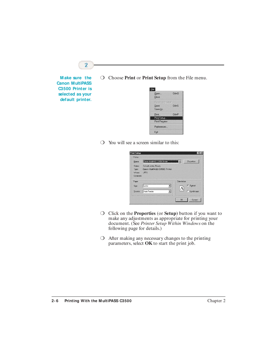 Canon C3500 user manual Make sure 