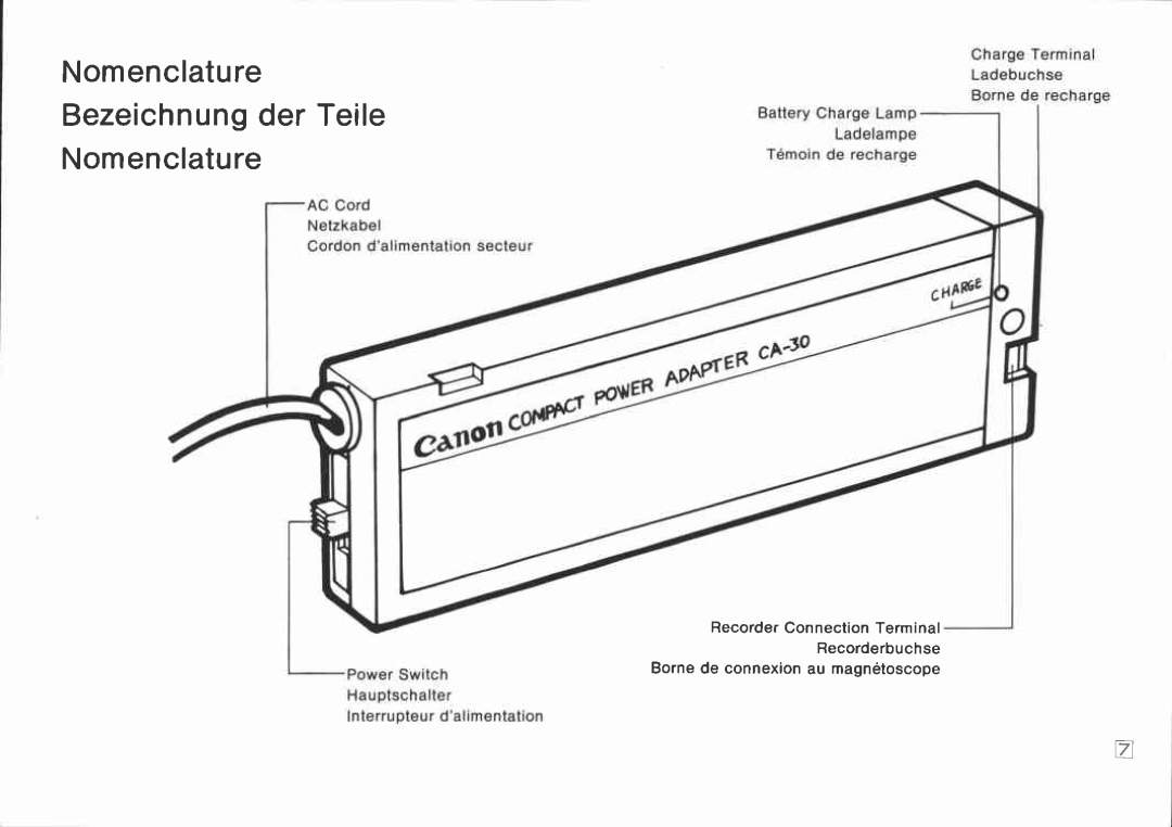 Canon CA-30 manual 