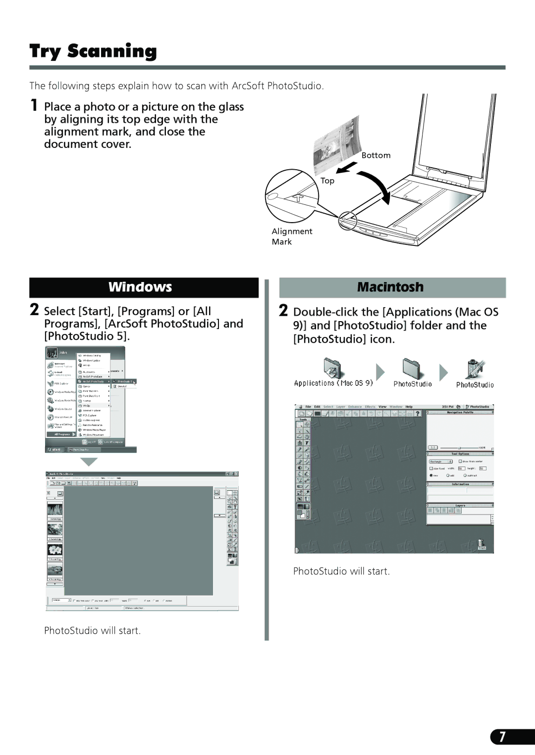 Canon CanoScan LiDe 50 manual Try Scanning, Macintosh 