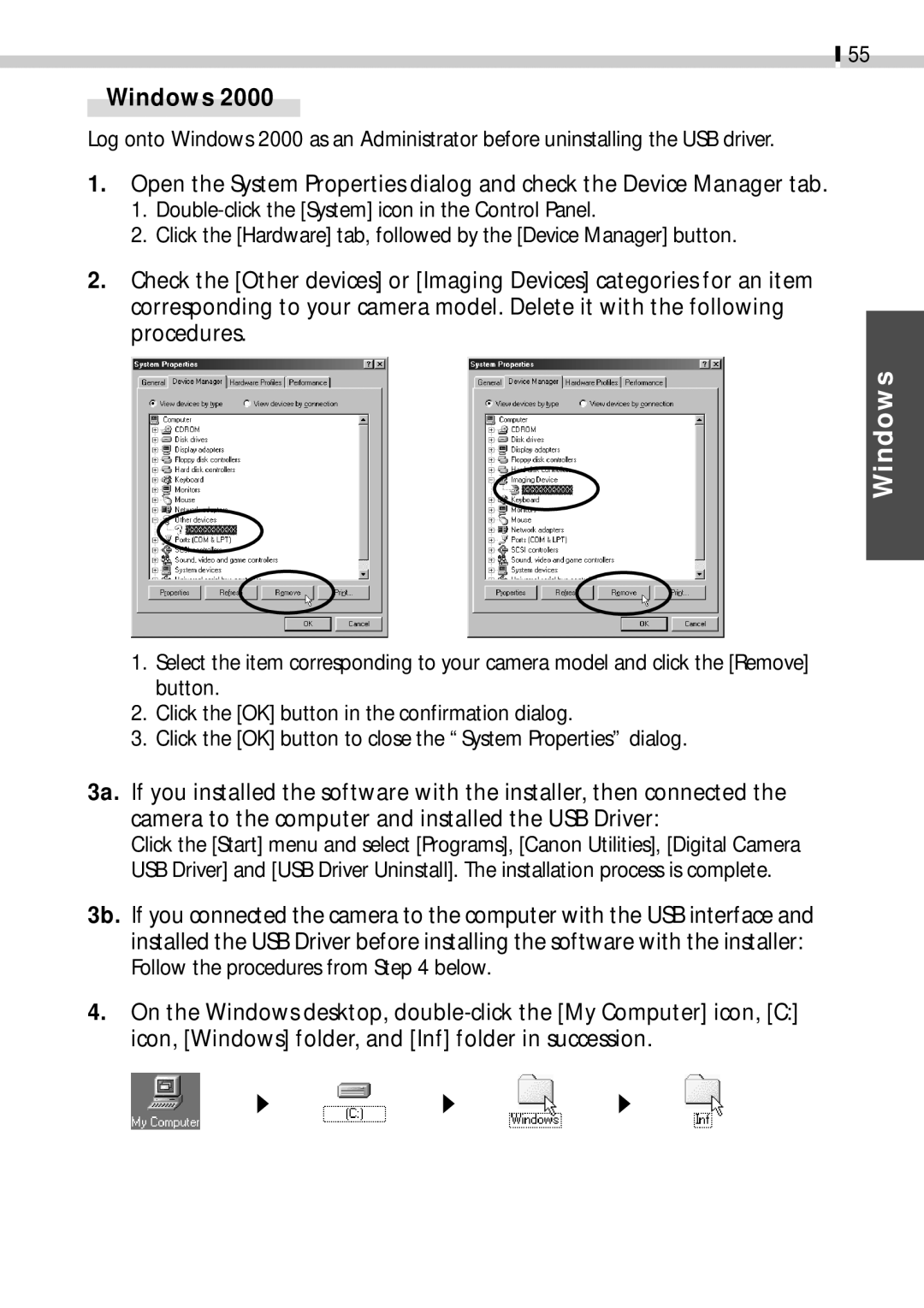 Canon CDI-E019-010 manual Windows 