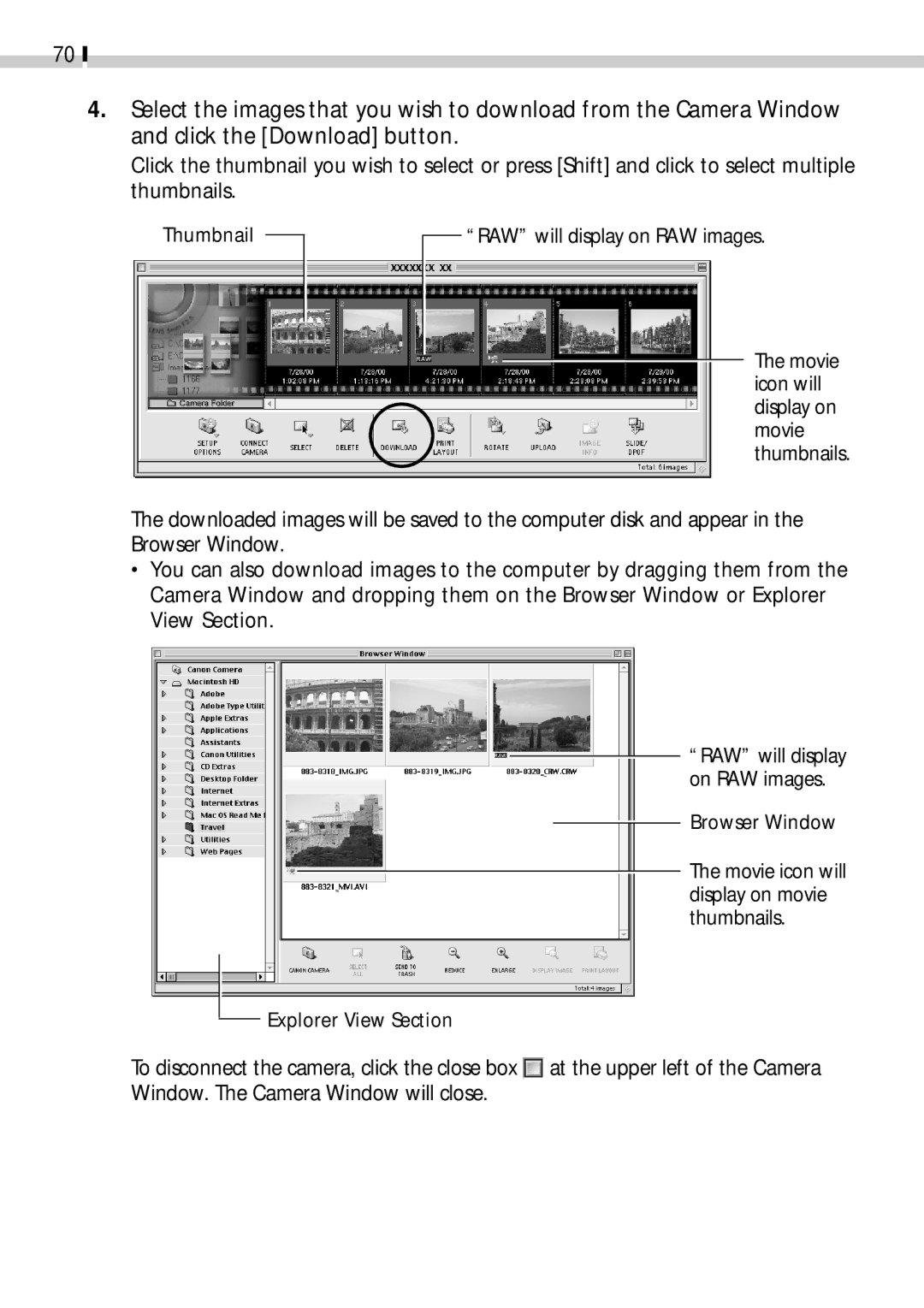 Canon CDI-E019-010 manual RAW will display on RAW images 