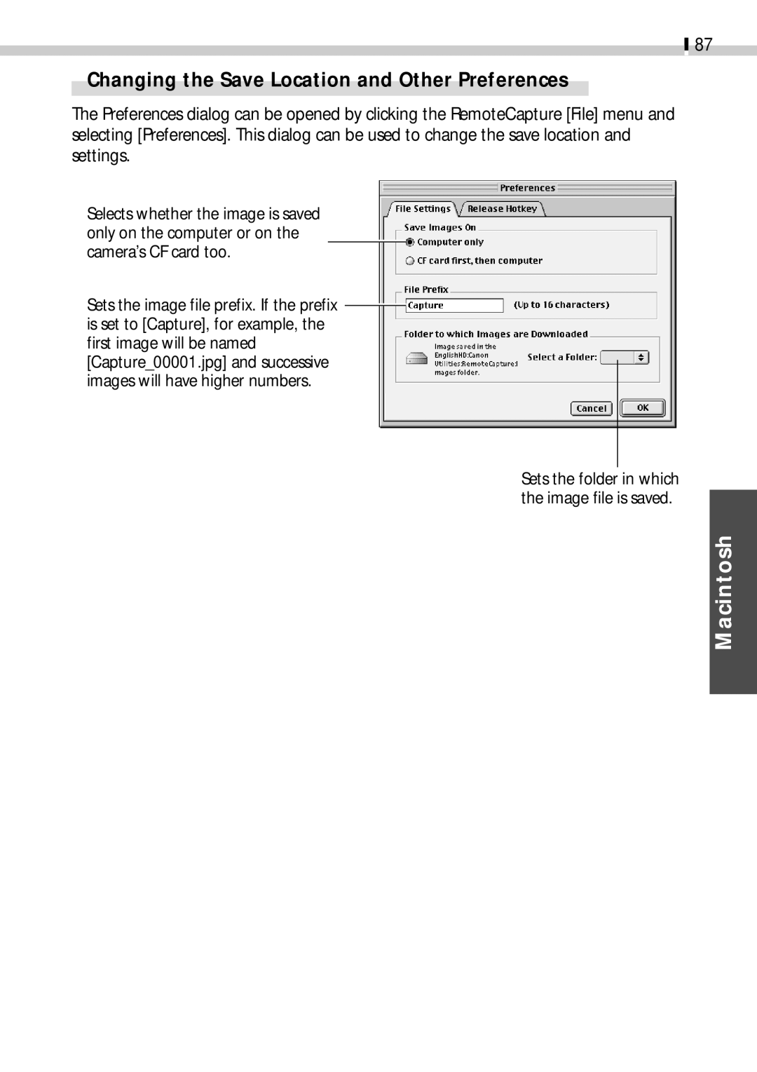 Canon CDI-E019-010 manual Changing the Save Location and Other Preferences 