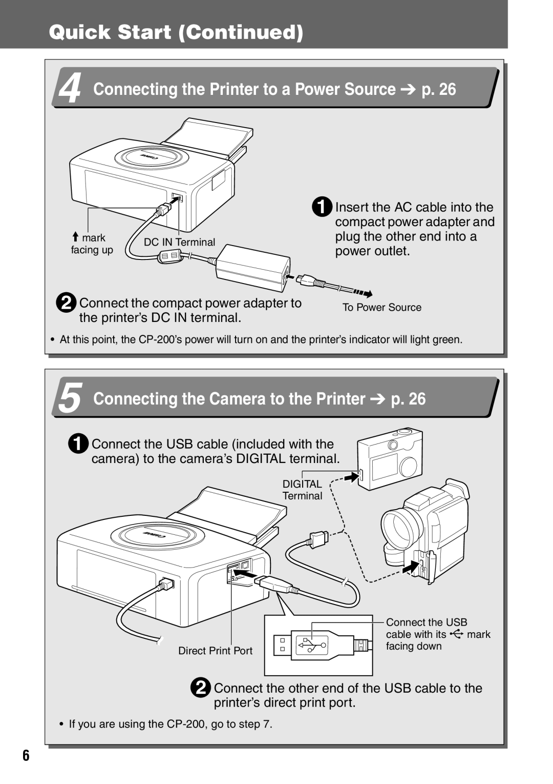 Canon CDI-M113-010 manual Connecting the Printer to a Power Source p 