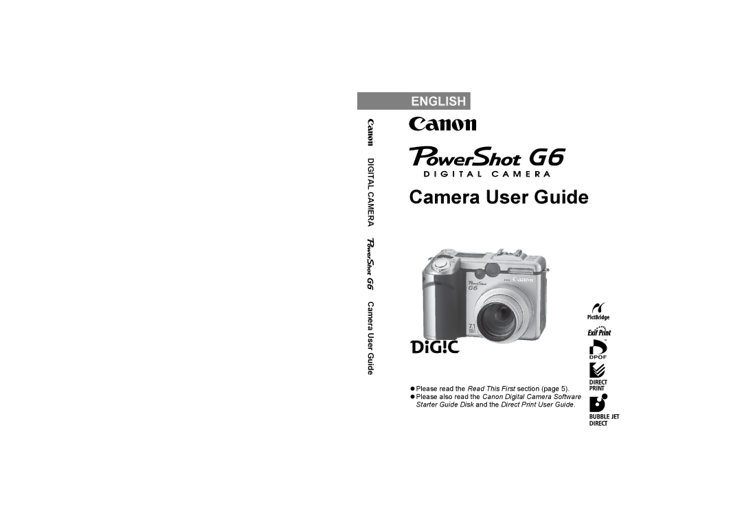 Canon CEL-SE65A210 manual Camera User Guide 