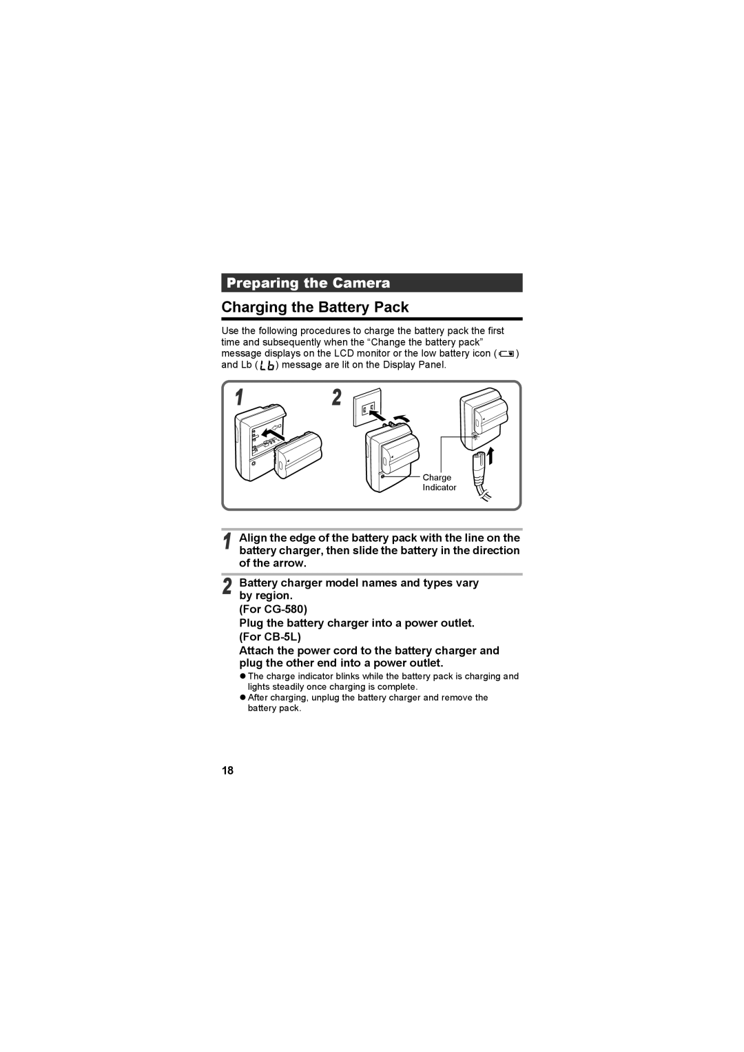 Canon CEL-SE65A210 manual Charging the Battery Pack 