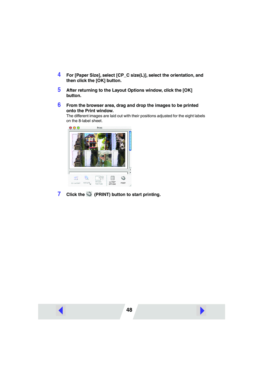 Canon CP-200, CP-300 manual Click the Print button to start printing 