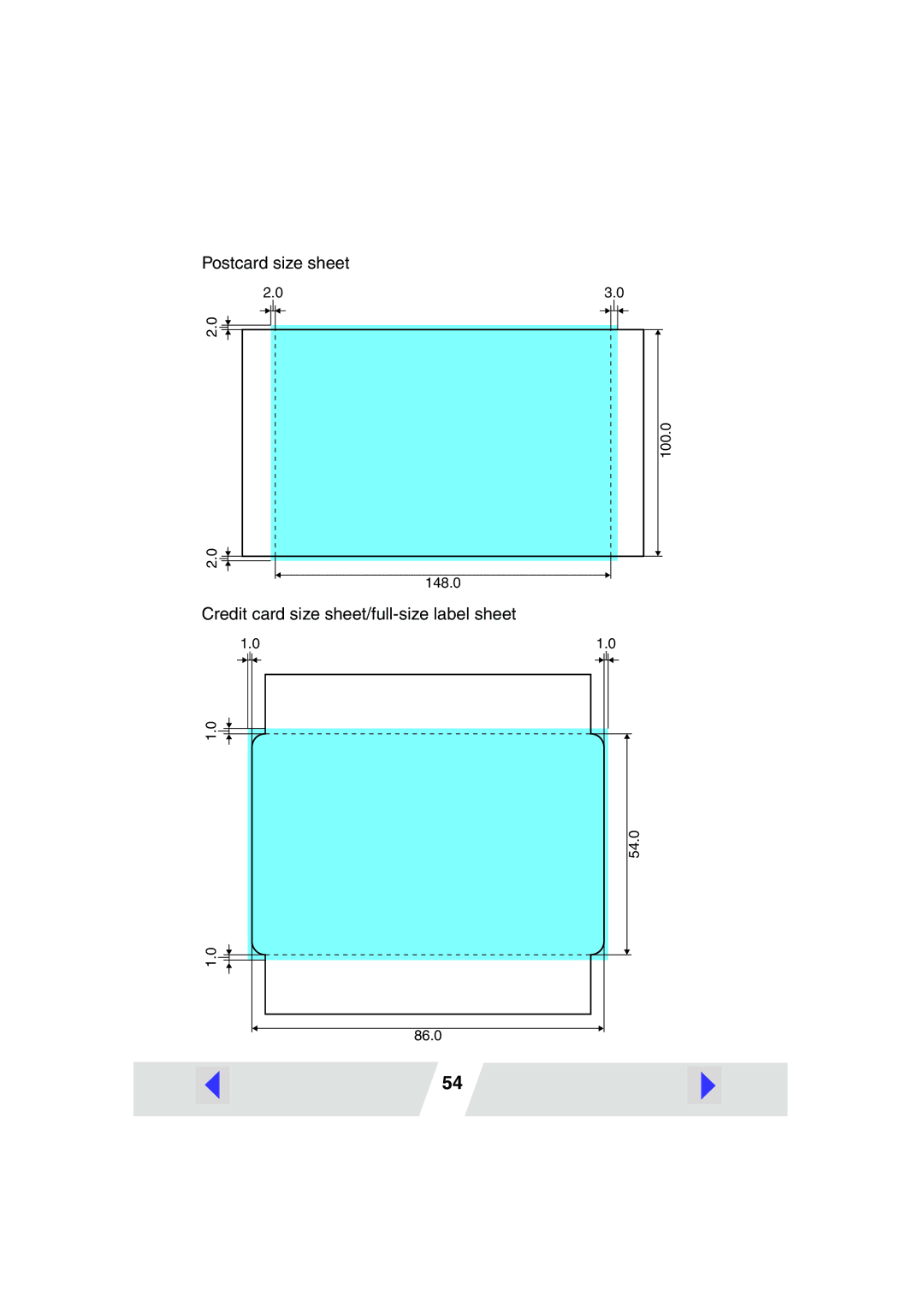 Canon CP-200, CP-300 manual Postcard size sheet 