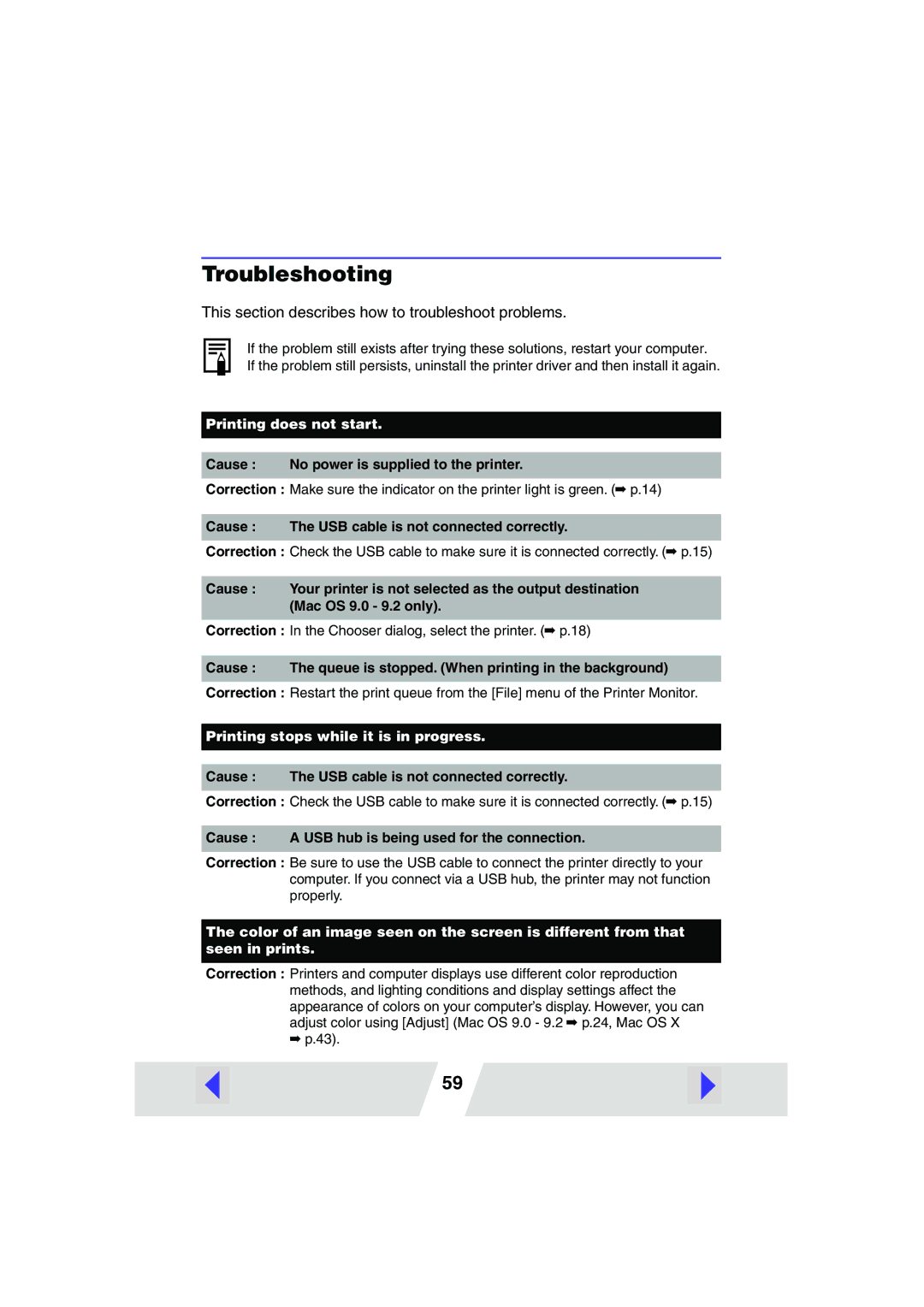 Canon CP330, CP220 manual Troubleshooting, This section describes how to troubleshoot problems 