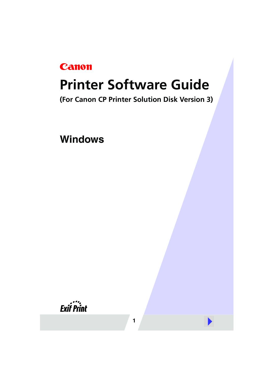 Canon CP400 manual Printer Software Guide 