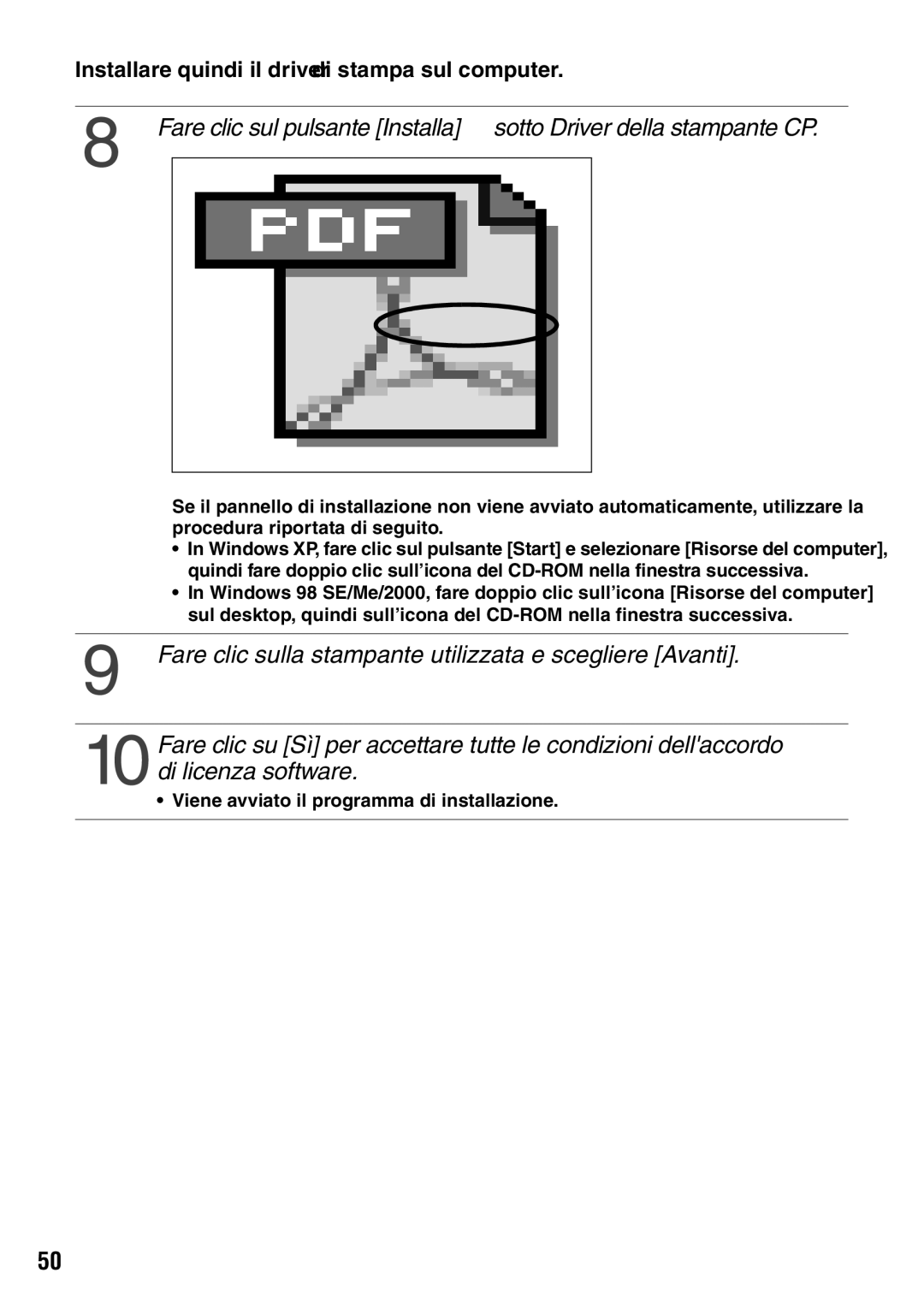 Canon CP600 manual Installare quindi il driver di stampa sul computer 