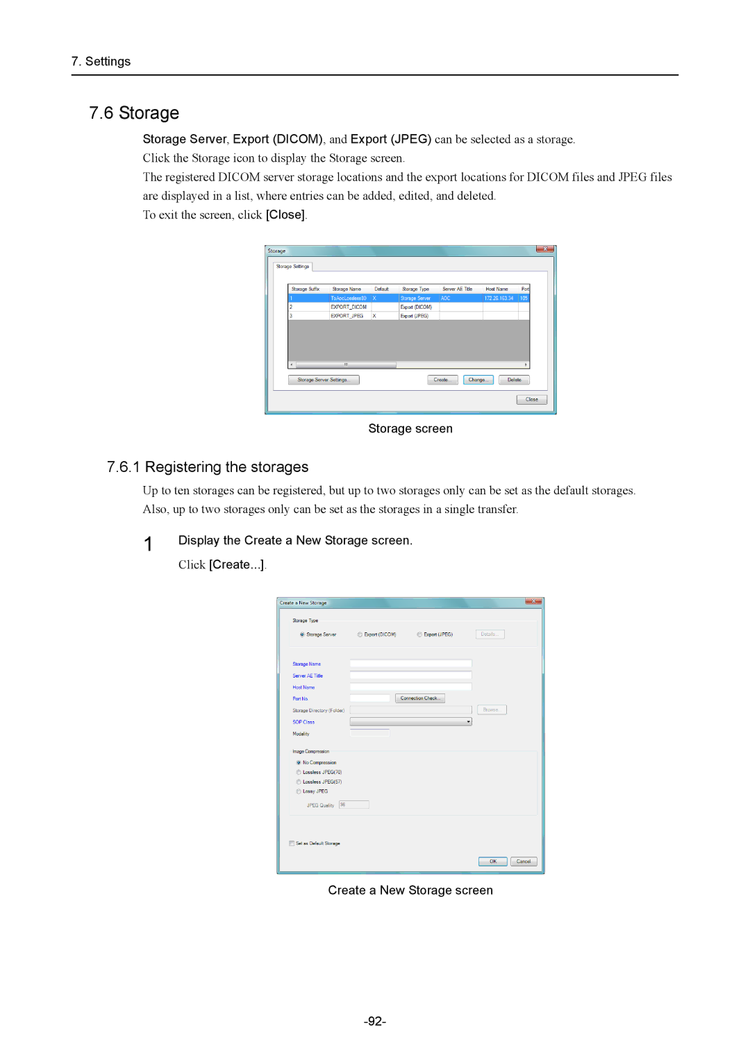 Canon CR-1 MARK II operation manual Display the Create a New Storage screen, Click Create 