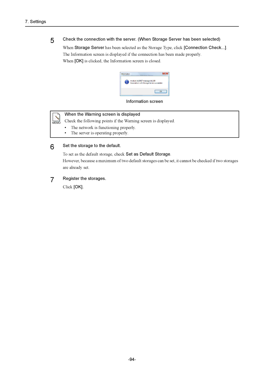 Canon CR-1 MARK II operation manual Set the storage to the default, Register the storages 