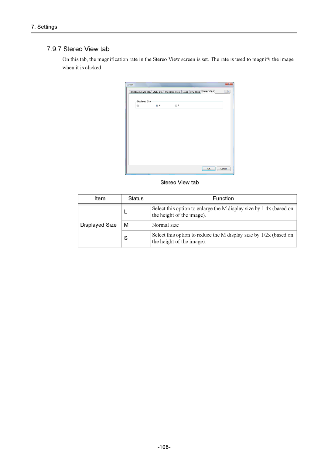 Canon CR-1 MARK II operation manual Stereo View tab, 108 