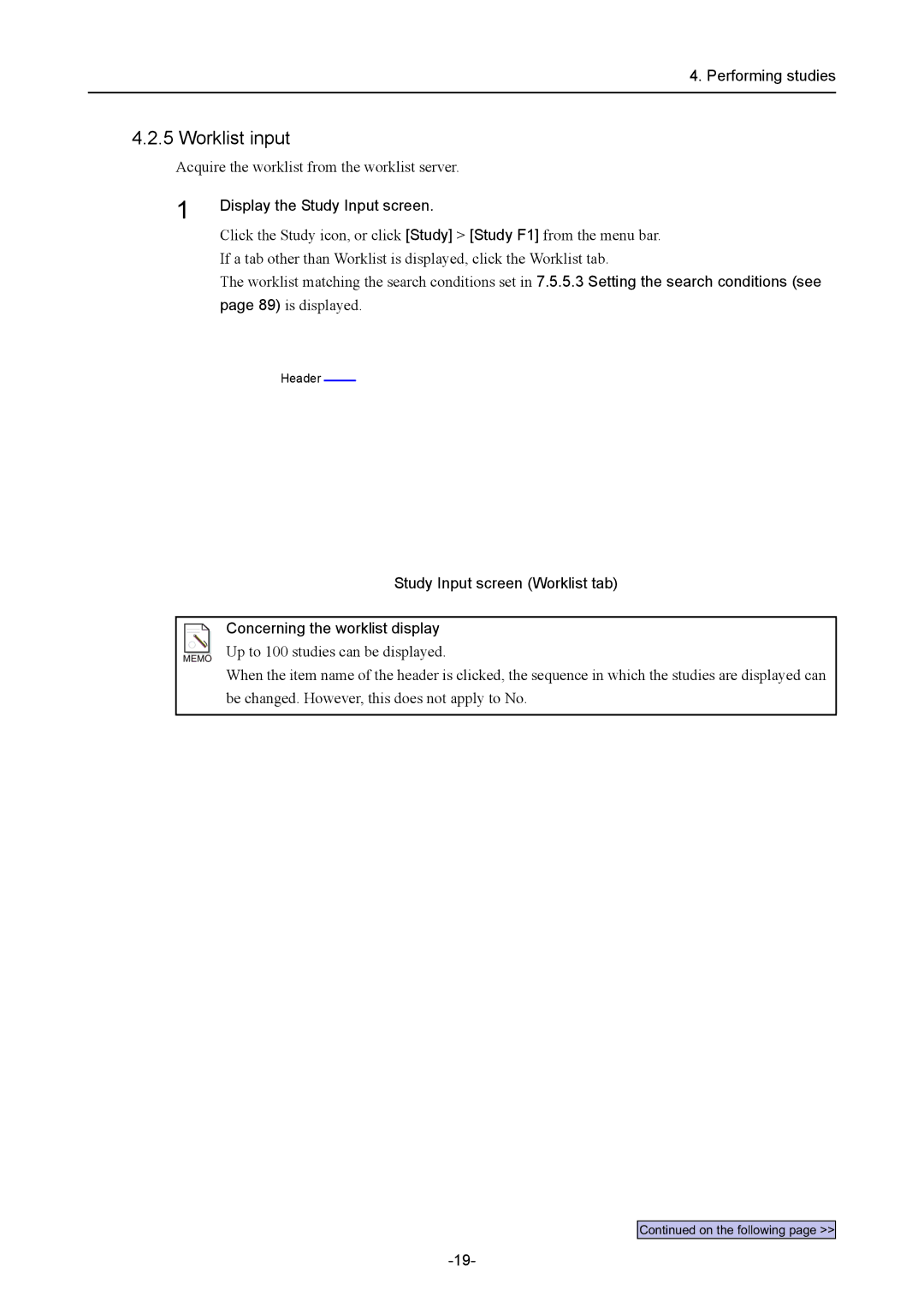 Canon CR-1 MARK II operation manual Acquire the worklist from the worklist server 