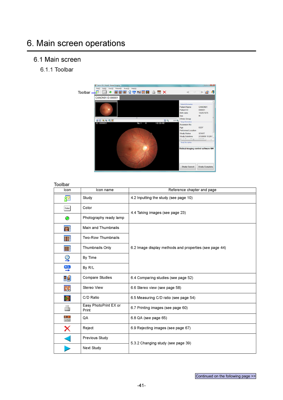 Canon CR-1 MARK II operation manual Toolbar 