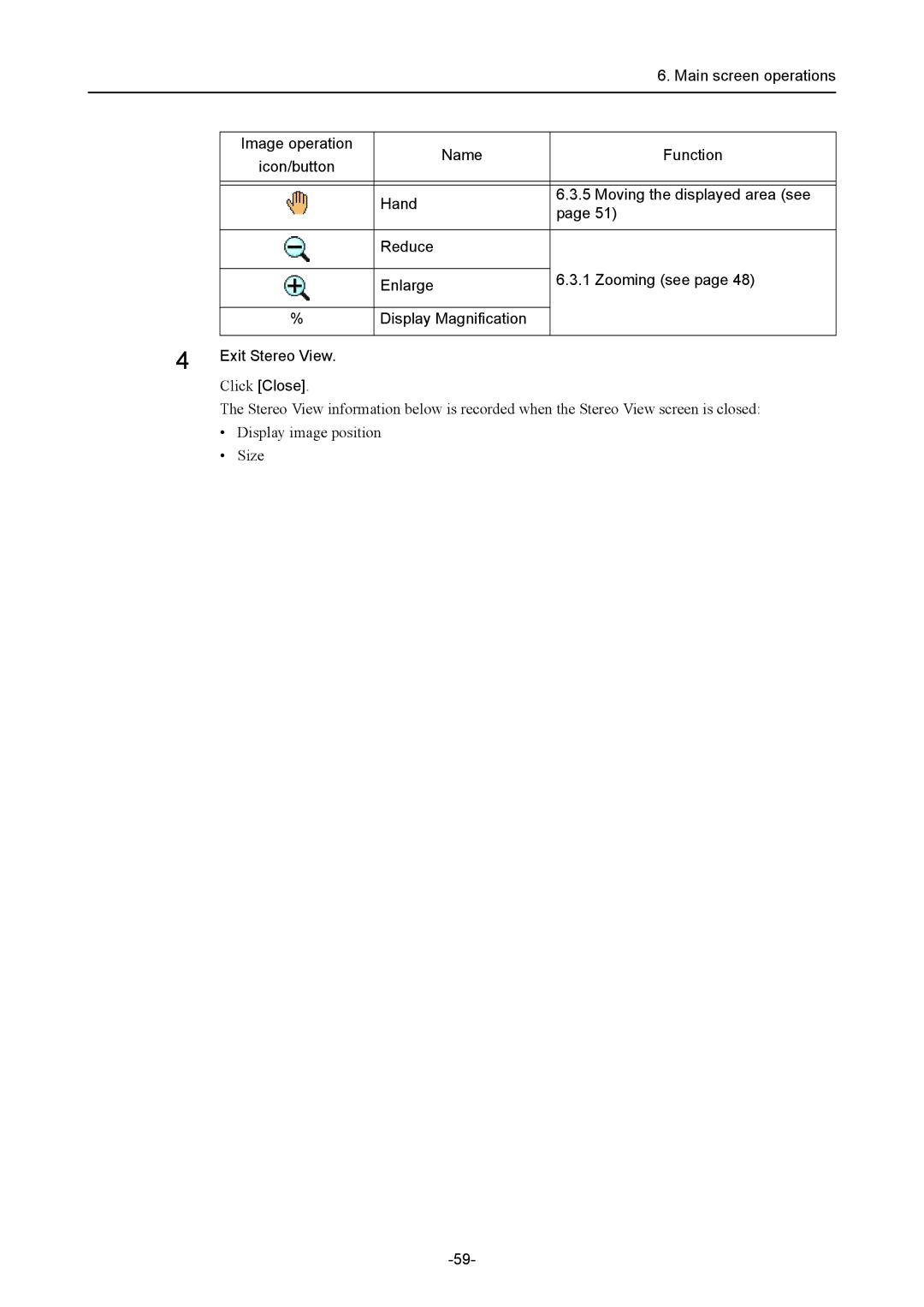 Canon CR-1 MARK II operation manual Main screen operations 