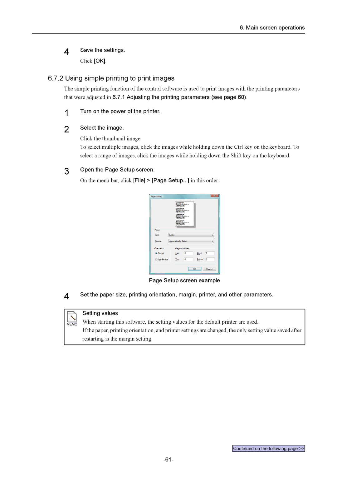 Canon CR-1 MARK II Main screen operations Save the settings, Turn on the power of the printer Select the image 