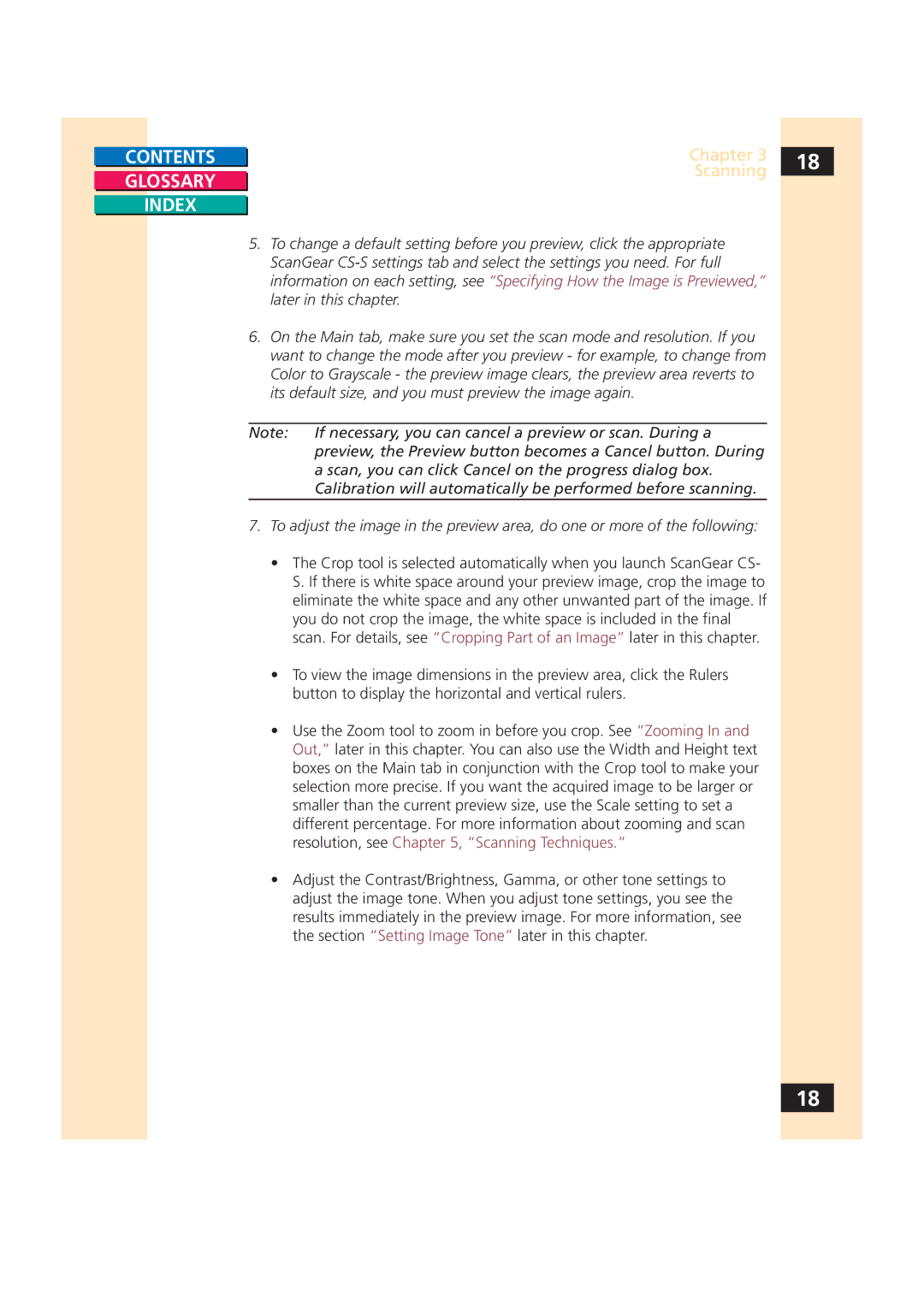 Canon CS-S 4.3 manual Contents Glossary Index 