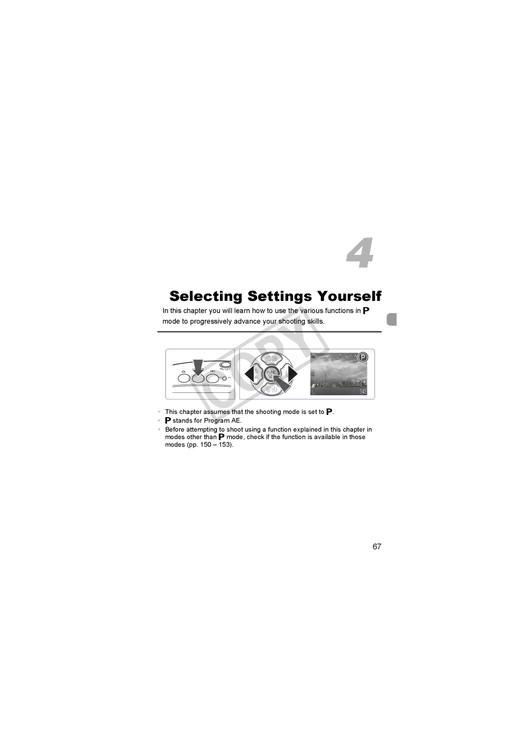 Canon 3508B001, D10BLU important safety instructions Selecting Settings Yourself 