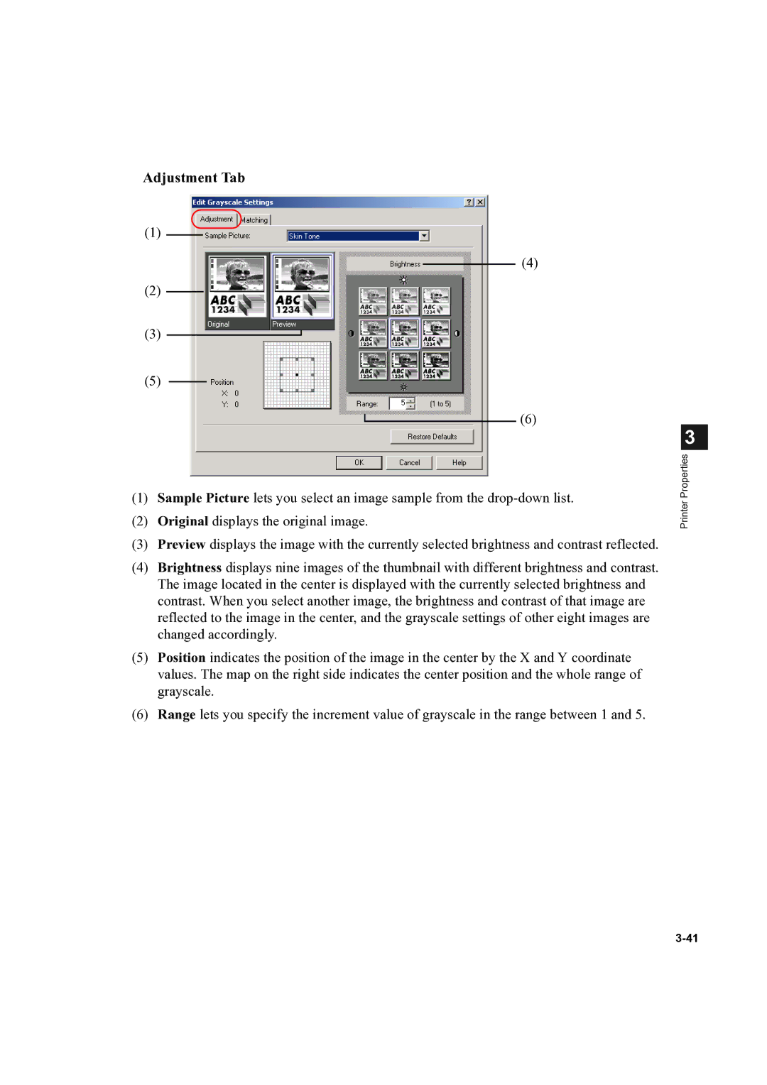 Canon D300 manual Adjustment Tab 