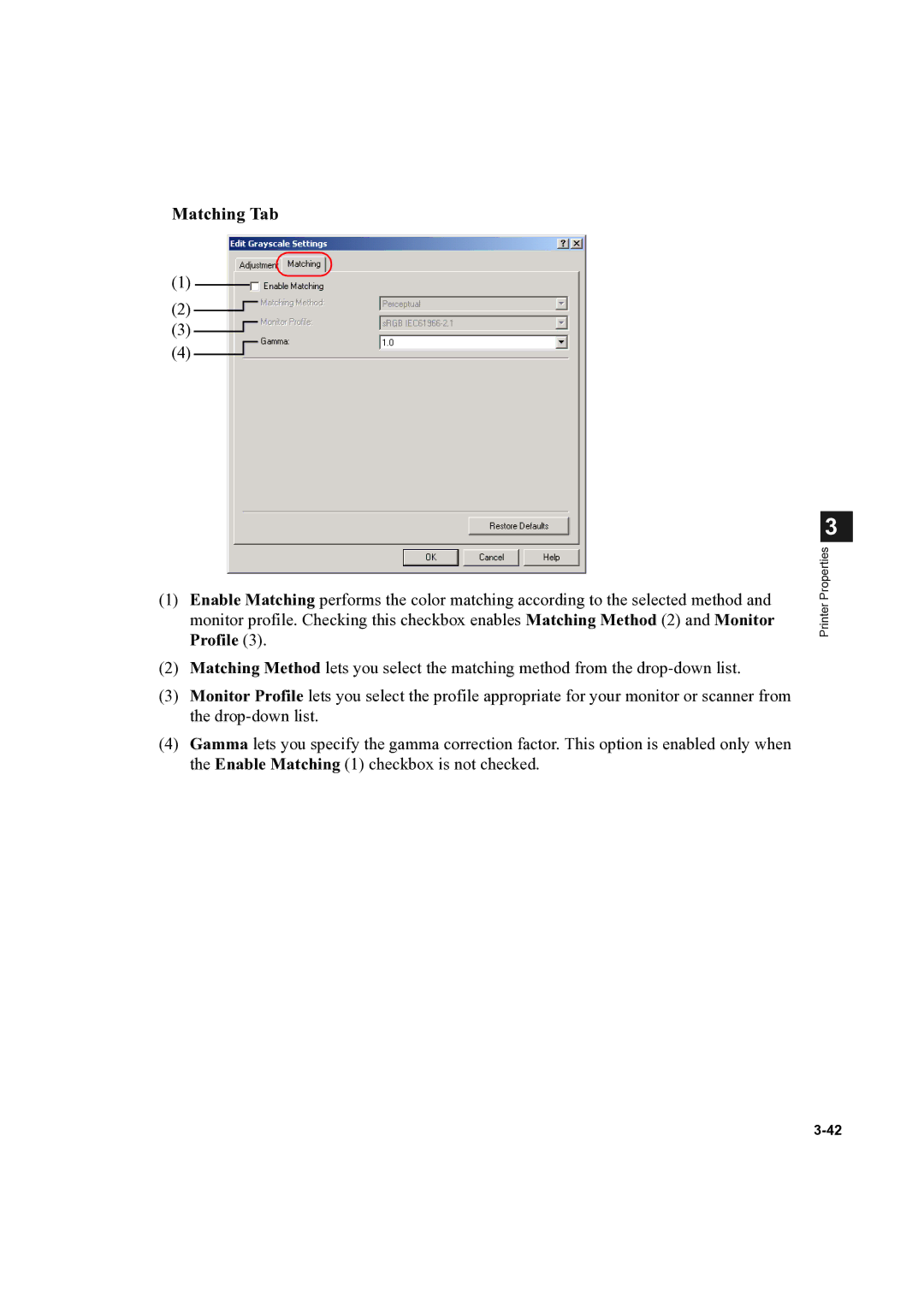 Canon D300 manual Matching Tab 