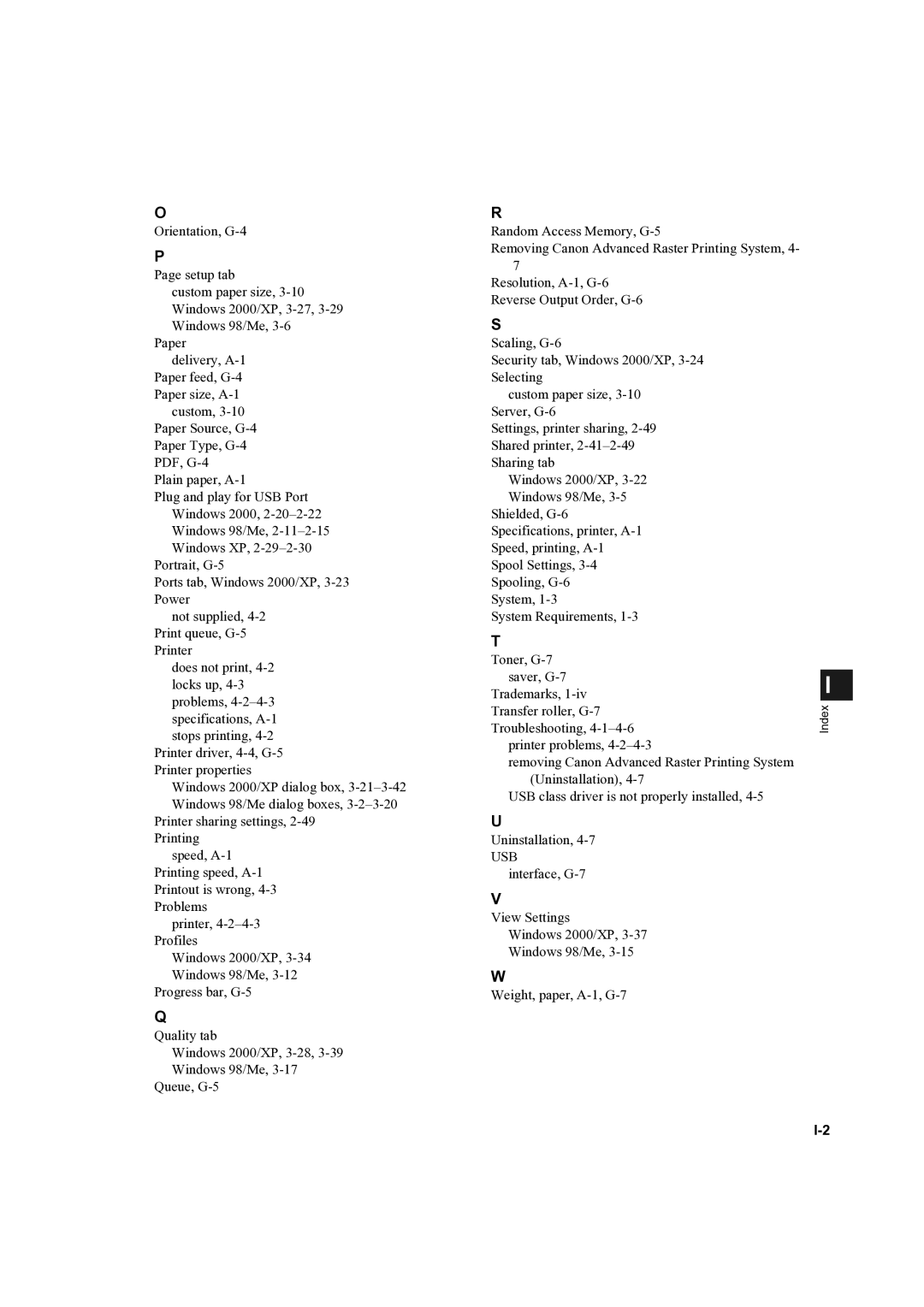 Canon D300 manual Index 