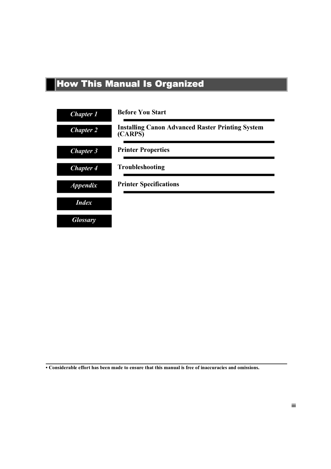 Canon D300 manual How This Manual Is Organized, Chapter Appendix Index Glossary 