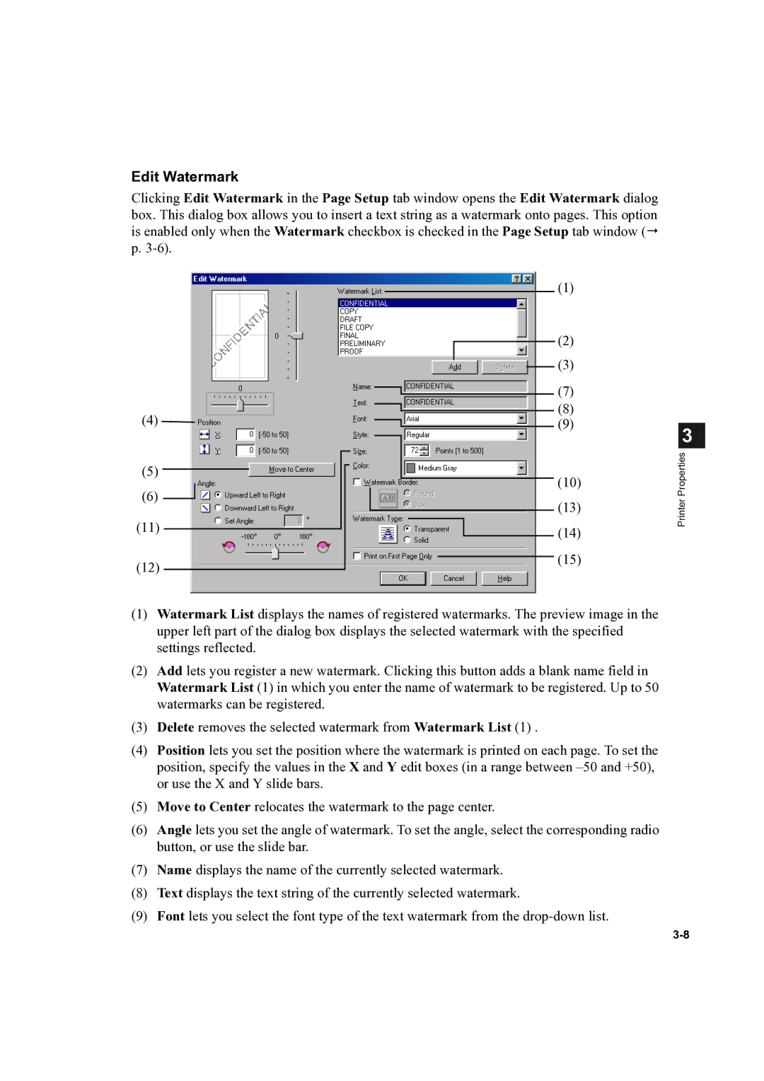 Canon D300 manual Edit Watermark 