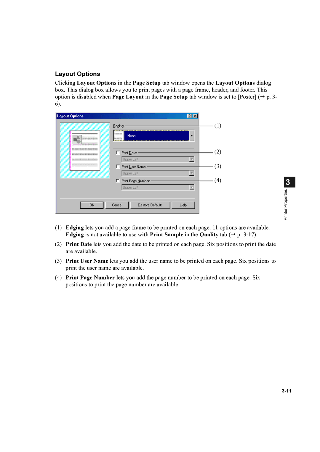 Canon D300 manual Layout Options 