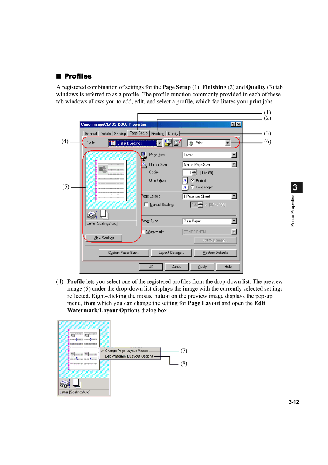 Canon D300 manual Profiles 