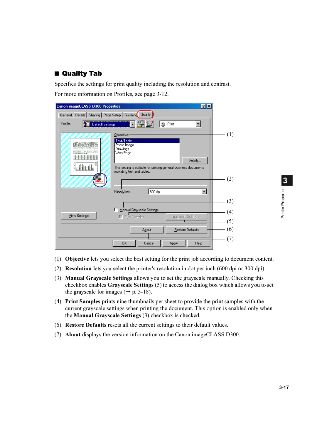 Canon D300 manual Quality Tab 