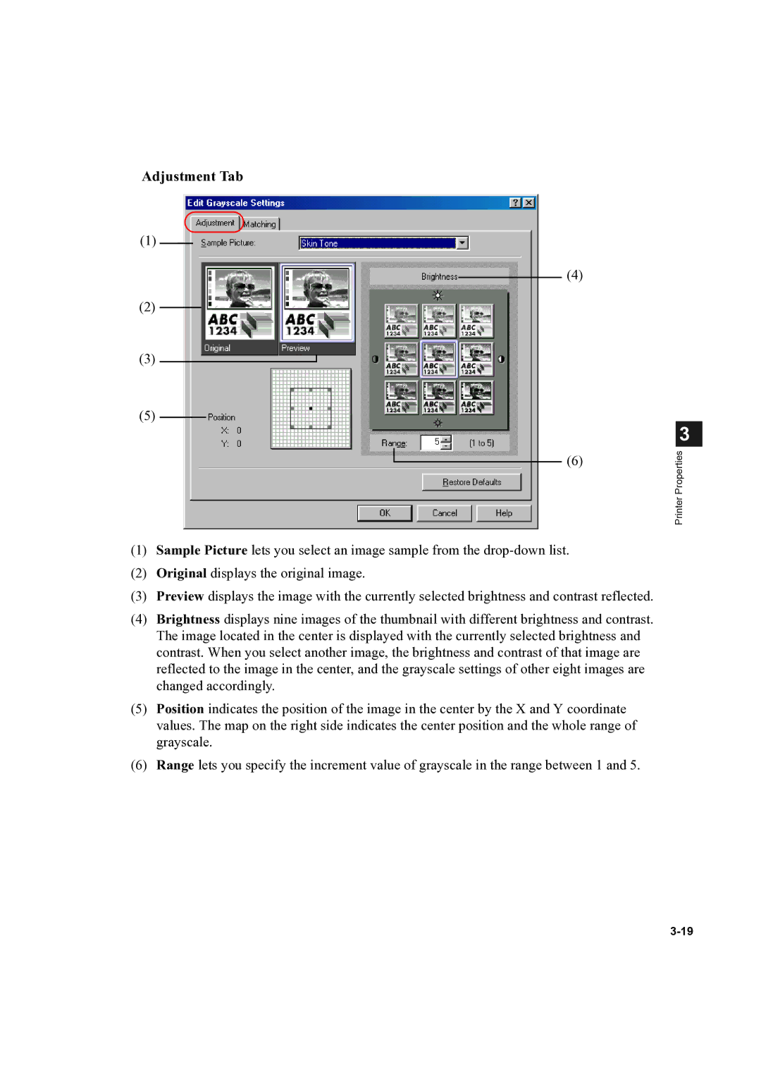 Canon D300 manual Adjustment Tab 