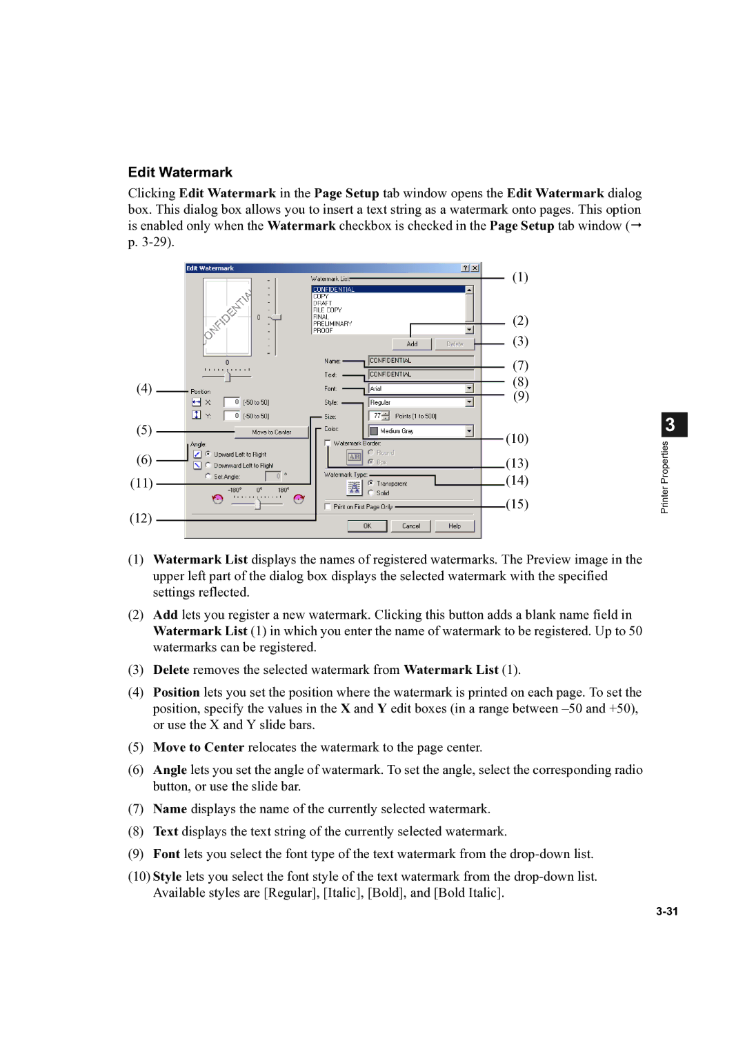 Canon D300 manual Edit Watermark 