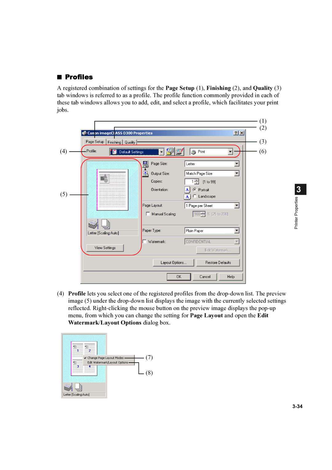 Canon D300 manual Profiles 