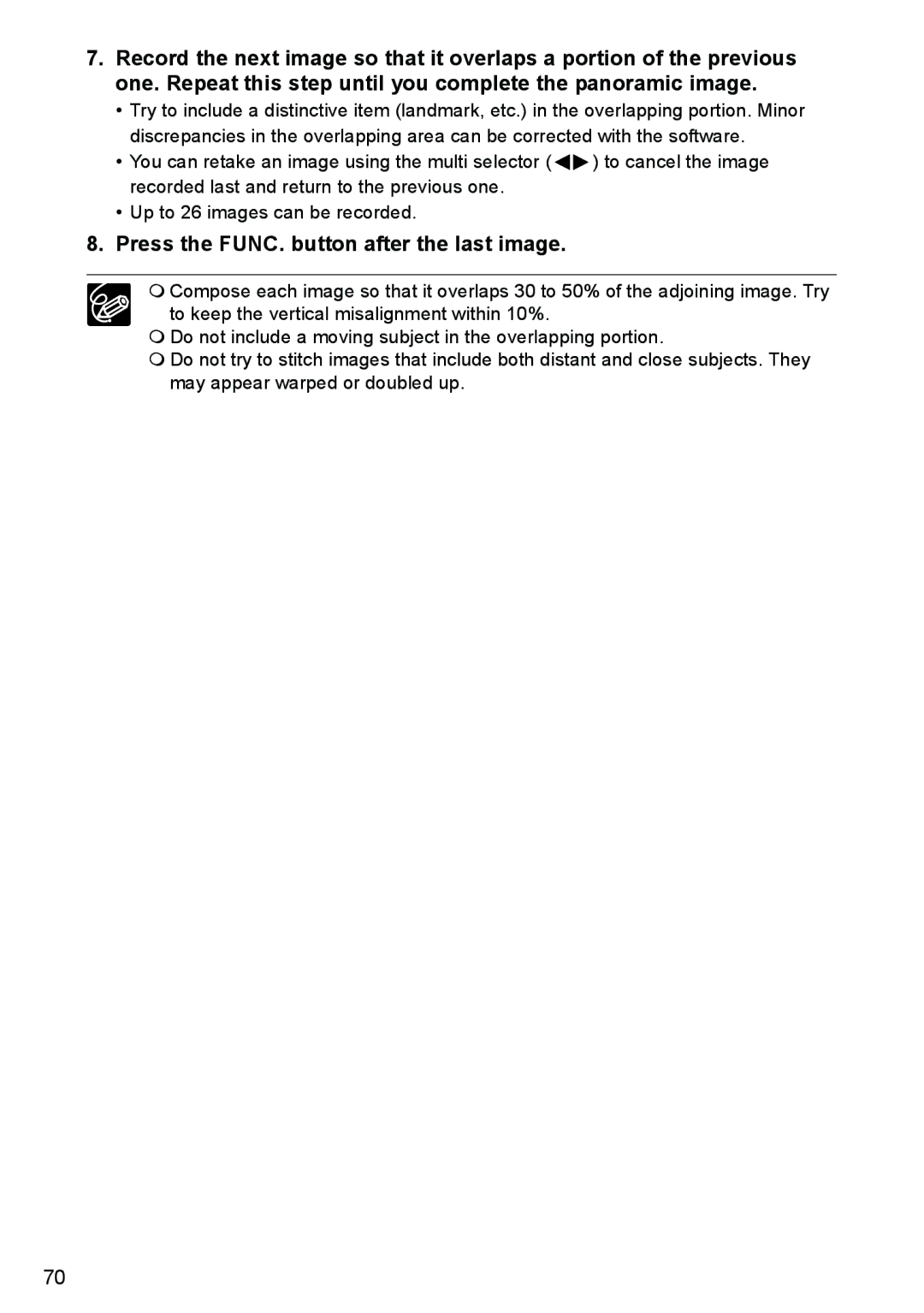 Canon DC40 instruction manual Press the FUNC. button after the last image 