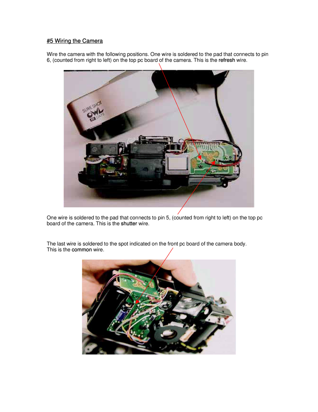 Canon Digital Camera warranty #5 Wiring the Camera 