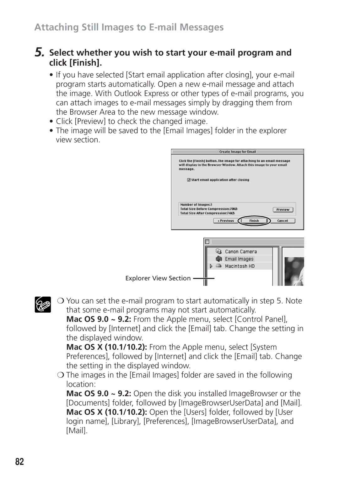 Canon DIM-521A instruction manual Attaching Still Images to E-mail Messages 