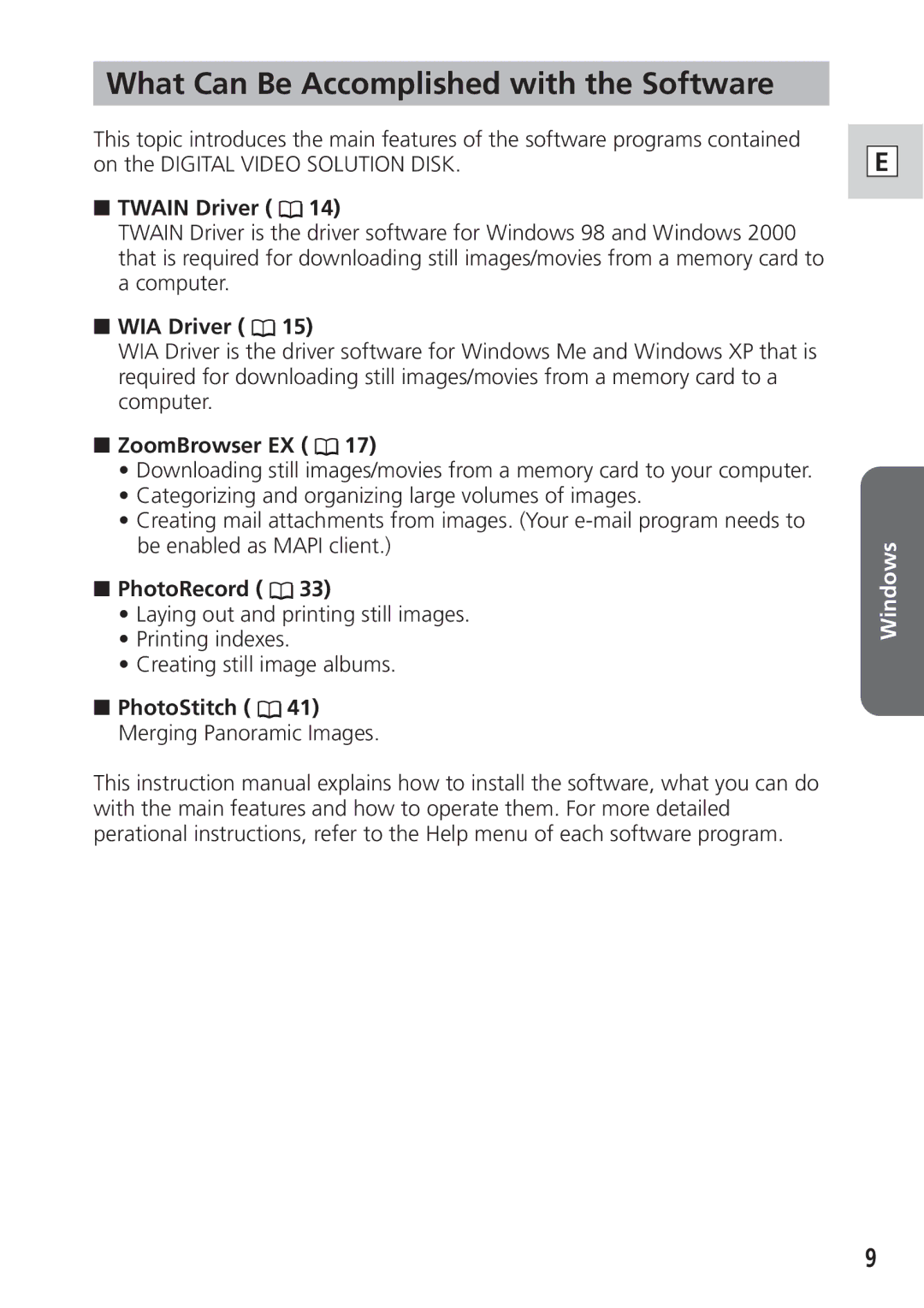 Canon DIM-521A instruction manual What Can Be Accomplished with the Software 