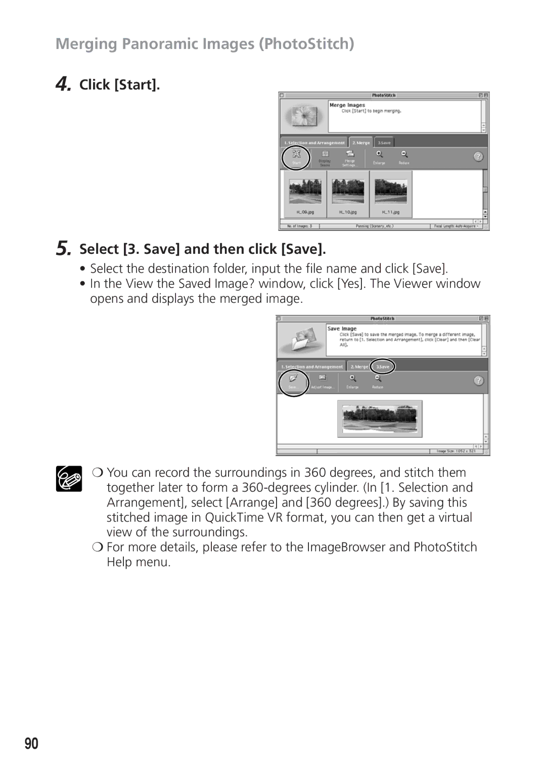 Canon DIM-521A instruction manual Merging Panoramic Images PhotoStitch 