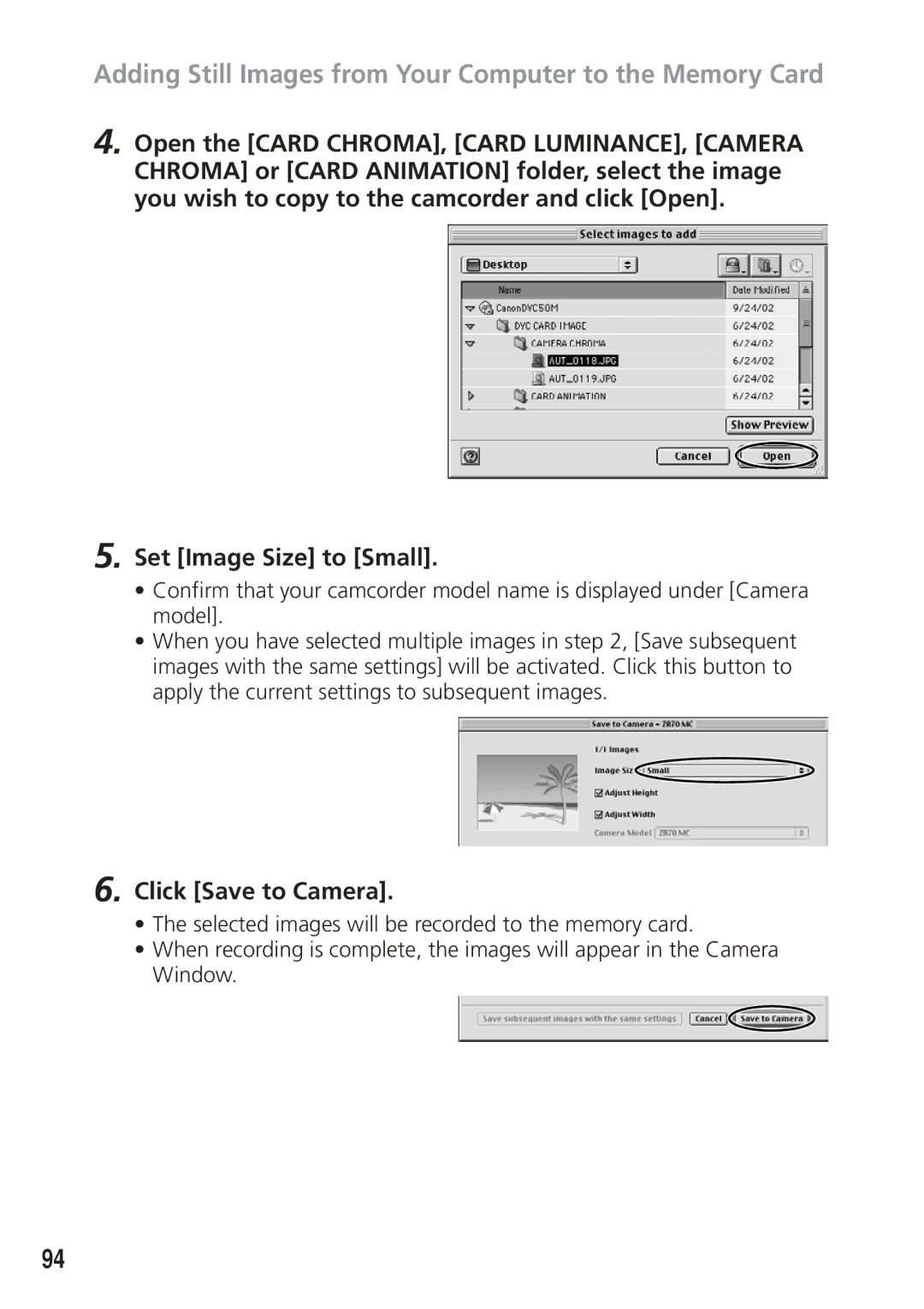 Canon DIM-521A instruction manual Set Image Size to Small 